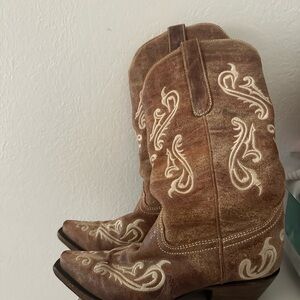 Corral Brown Western Embroidered Boots